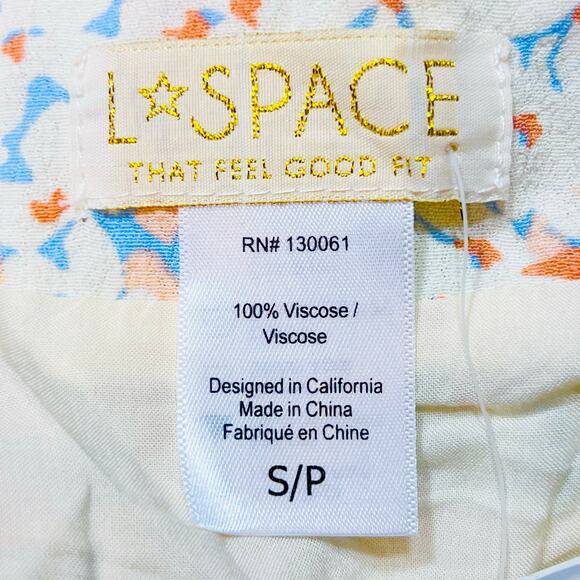 L Space Heat Wave Skirt Women Small Floral Maxi Cream Viscose New with Tags - Picture 12 of 12